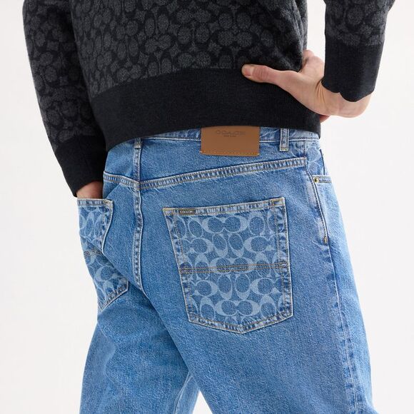 NWT Coach Outlet Straight Fit Denim Jeans - Picture 5 of 6